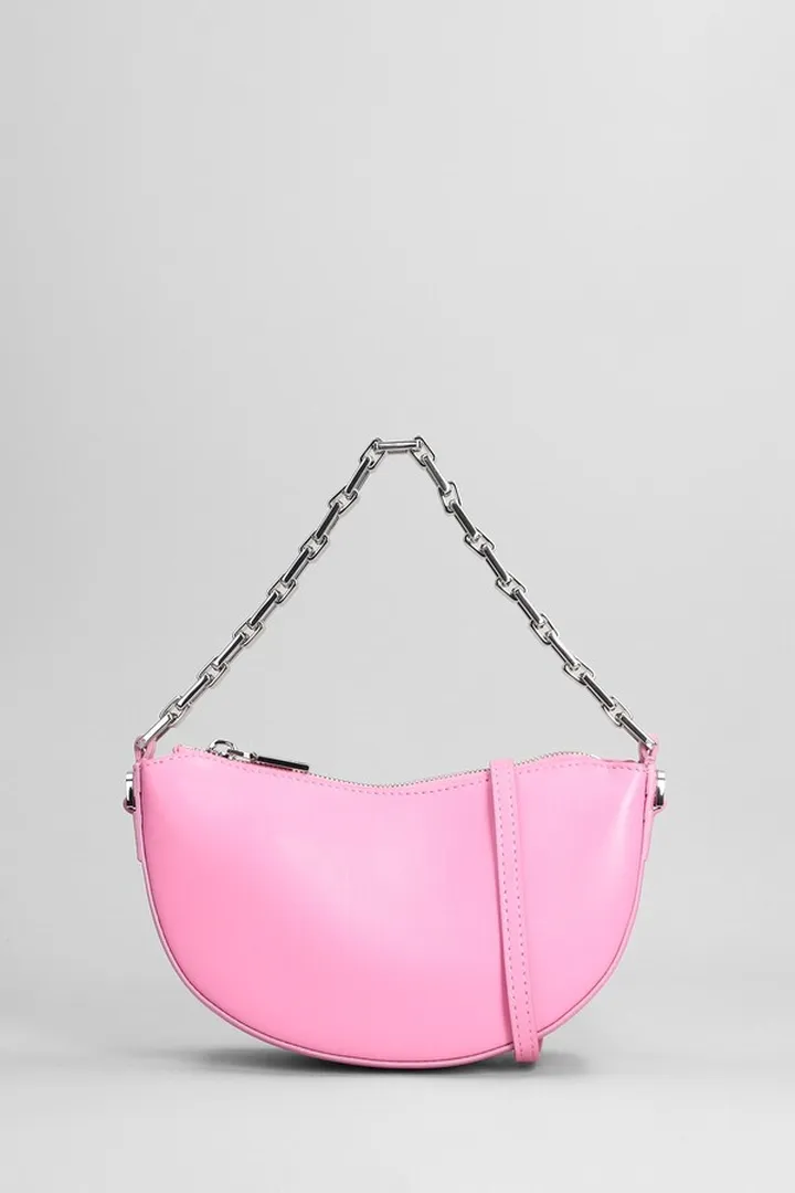 Shoulder Bag In Rose-pink Leather