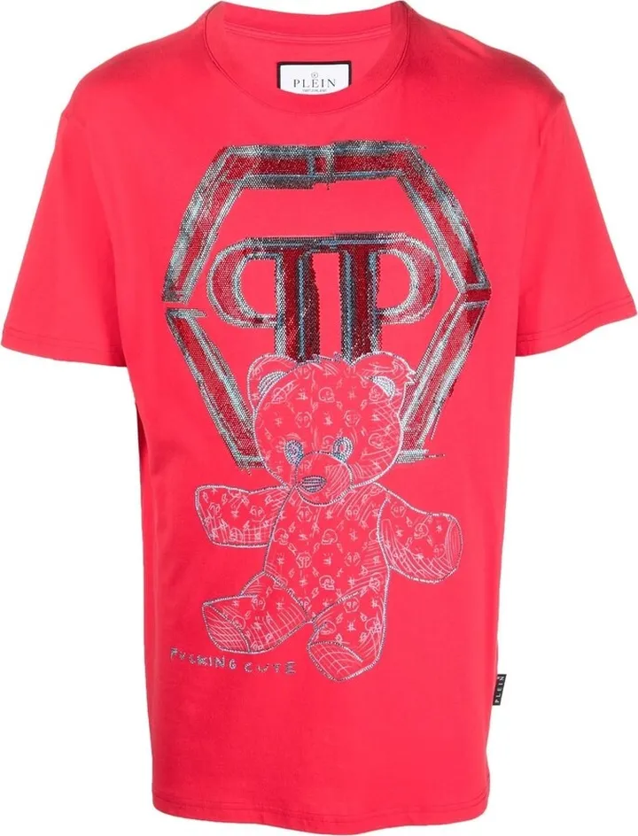 rhinestone-embellished T-shirt