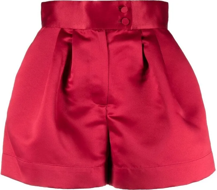 Satin-Finish Mini Shorts