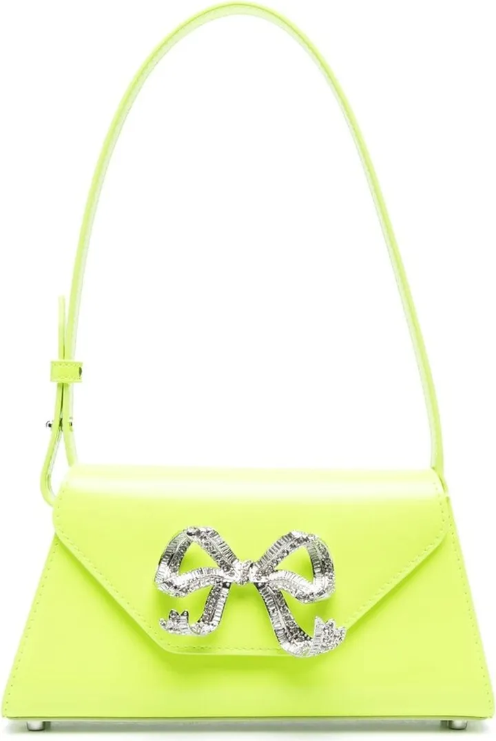 Crystal-Embellished Bow-Detail Shoulder Bag