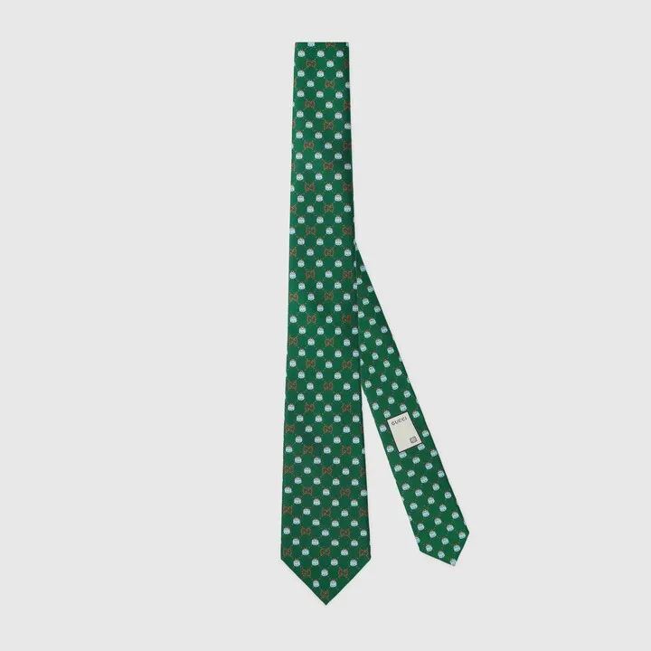 GG animal silk tie