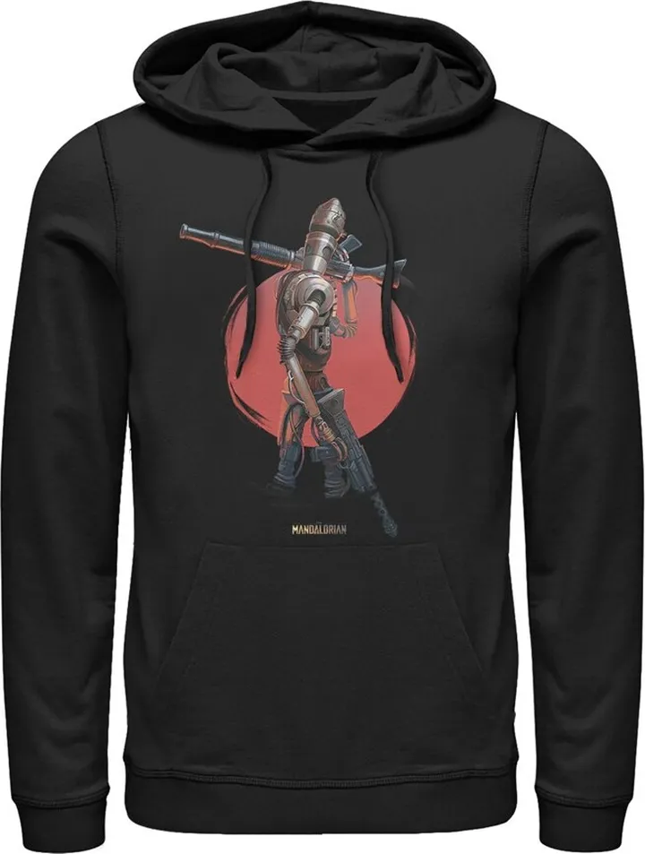 Men's Star Wars The Mandalorian IG-11 Dusty Sunset Pull Over Hoodie - Black - Medium