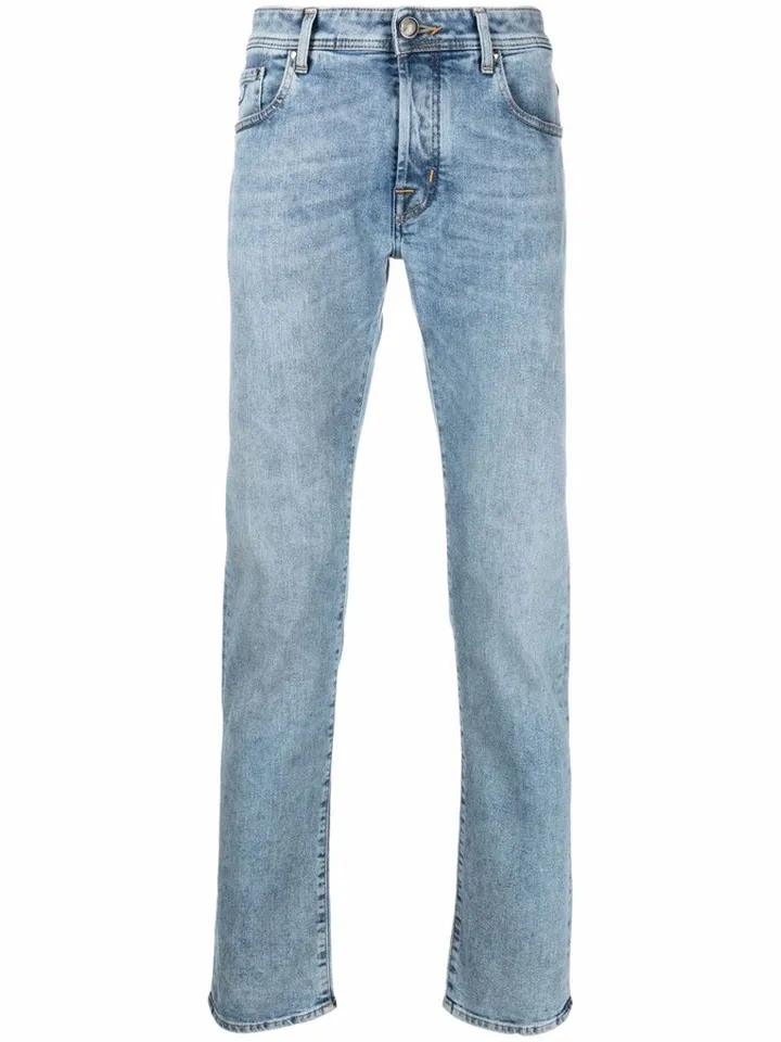 Logo-Patch Slim Jeans