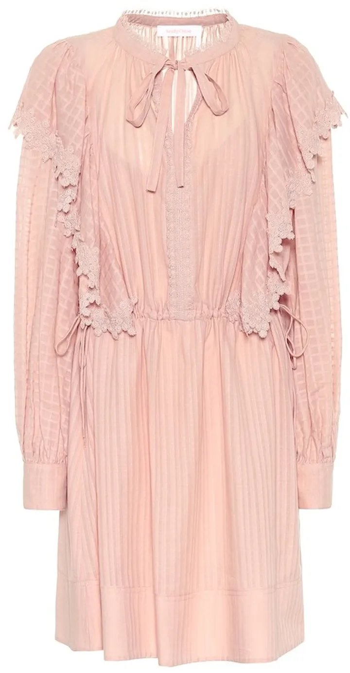 Cotton-voile minidress