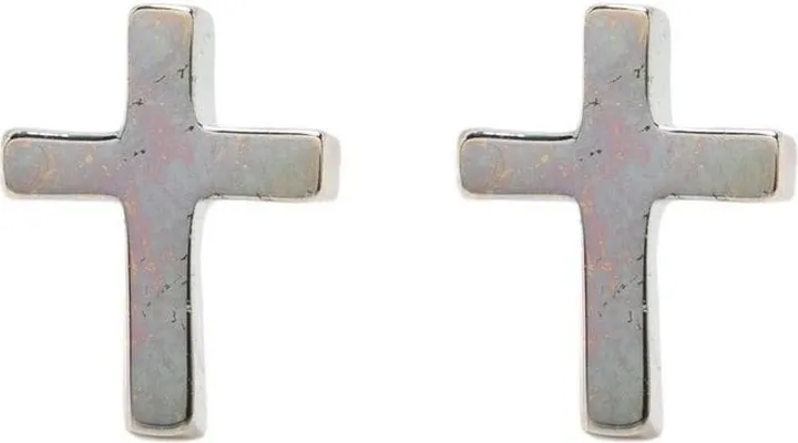 Stolen Cross sterling-silver earrings