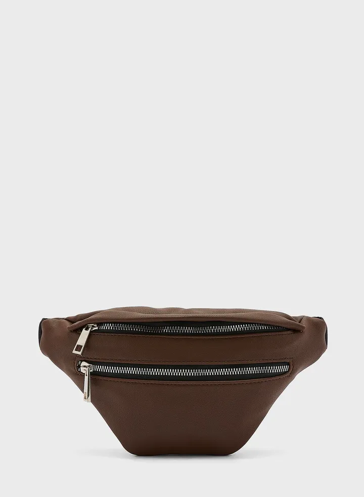 Faux Leather Waistpack Dark