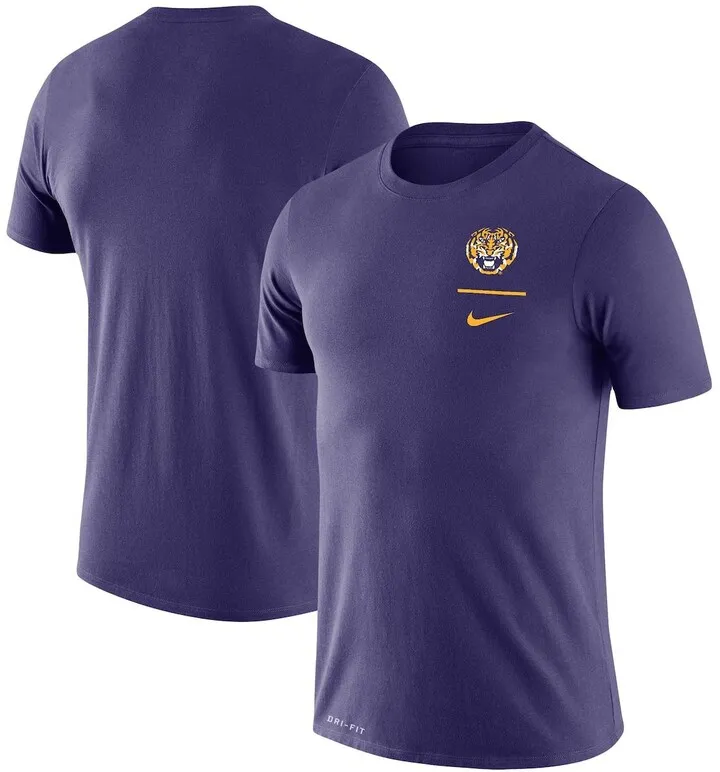 Men's Nike Purple Lsu Tigers Logo Stack Legend Performance T-shirt