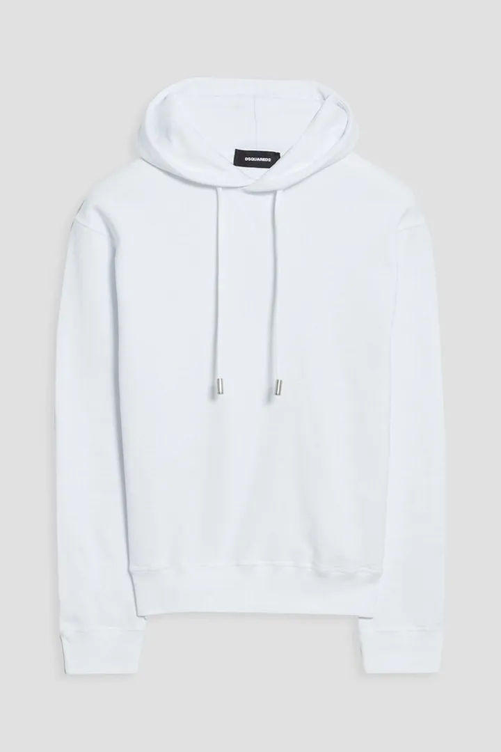 Icon printed cotton-fleece hoodie