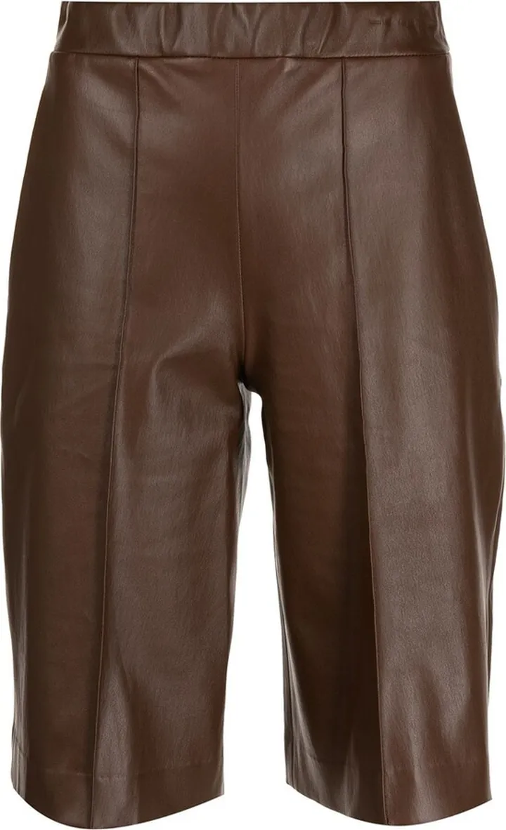 Grained Leather Shorts