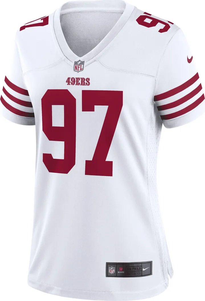 Nike Women's NFL San Francisco 49ers (Nick Bosa) Game Football Jersey in White