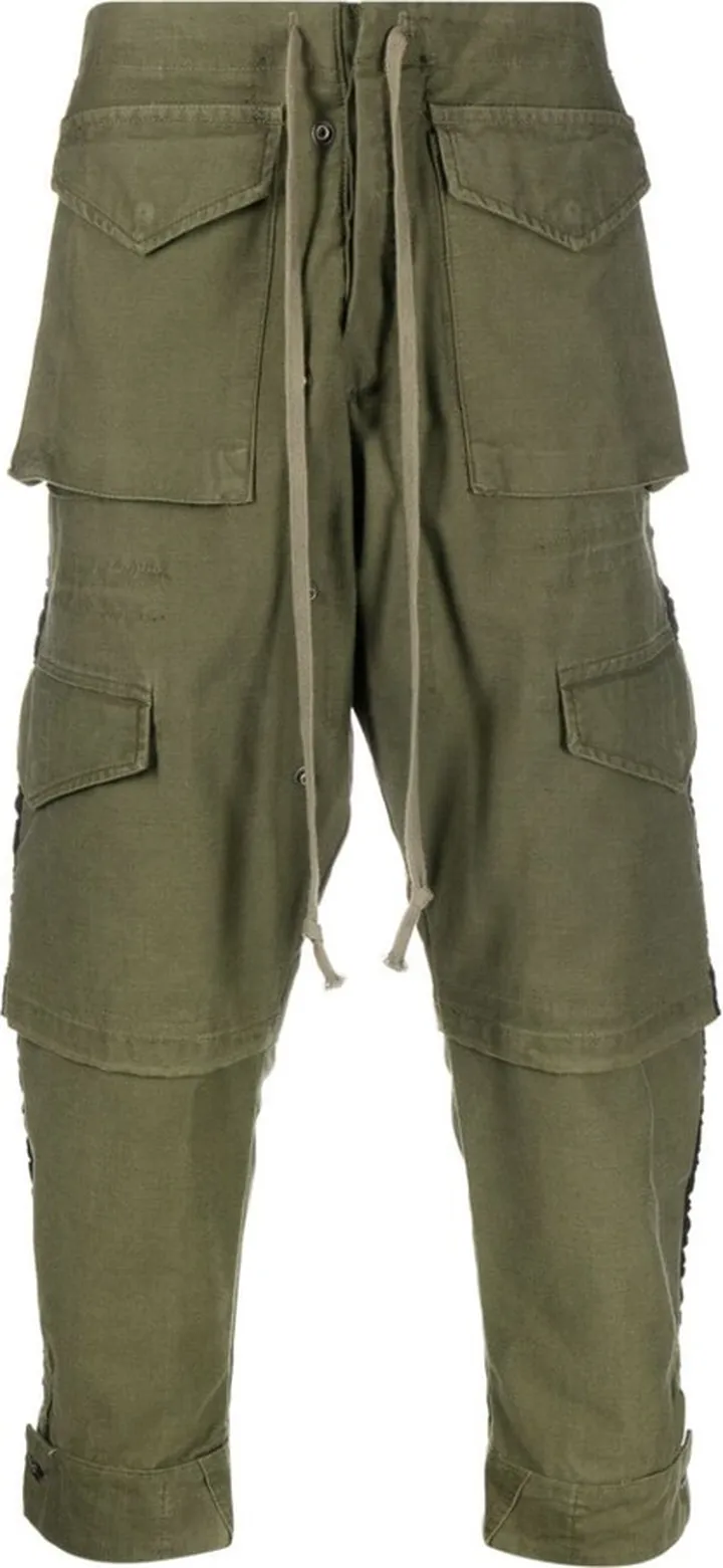 Cropped-Leg Cargo Trousers