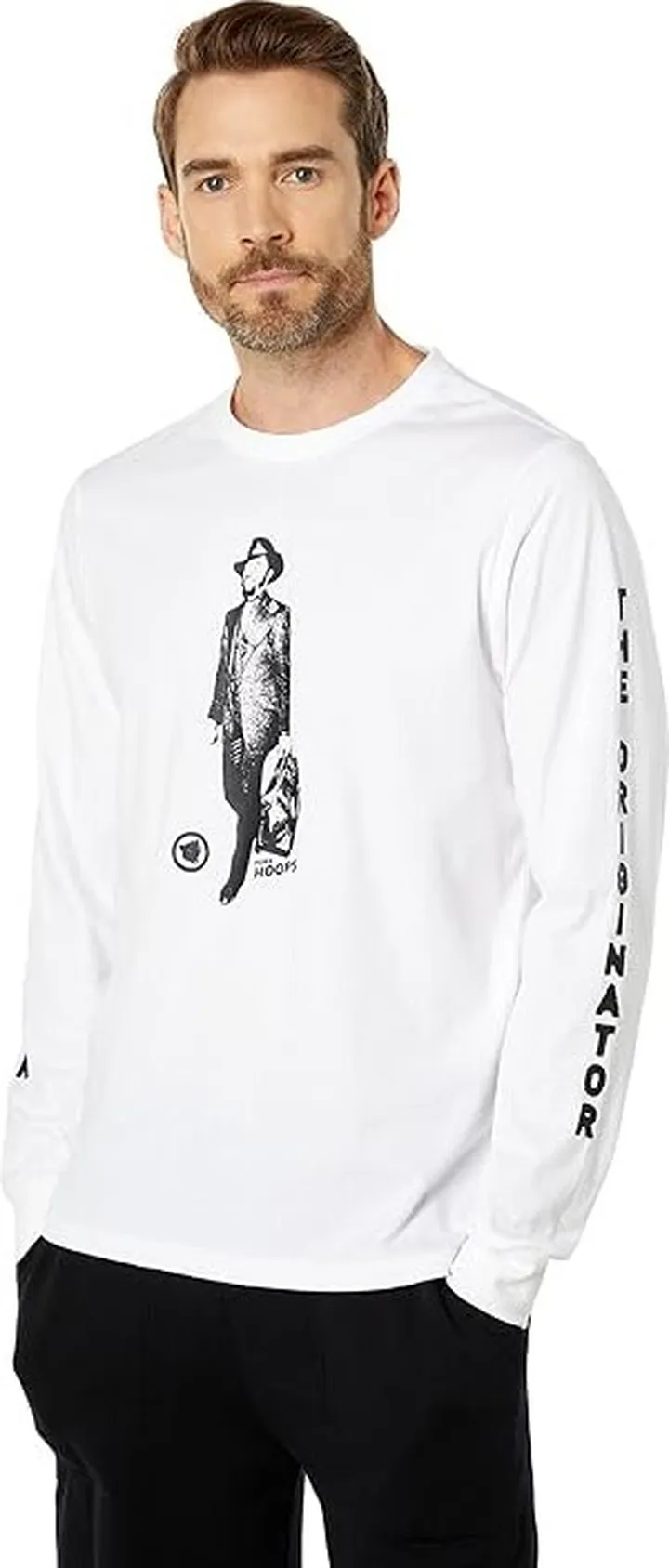 PUMA Franchise Long Sleeve Tee (Puma White) Men's Clothing