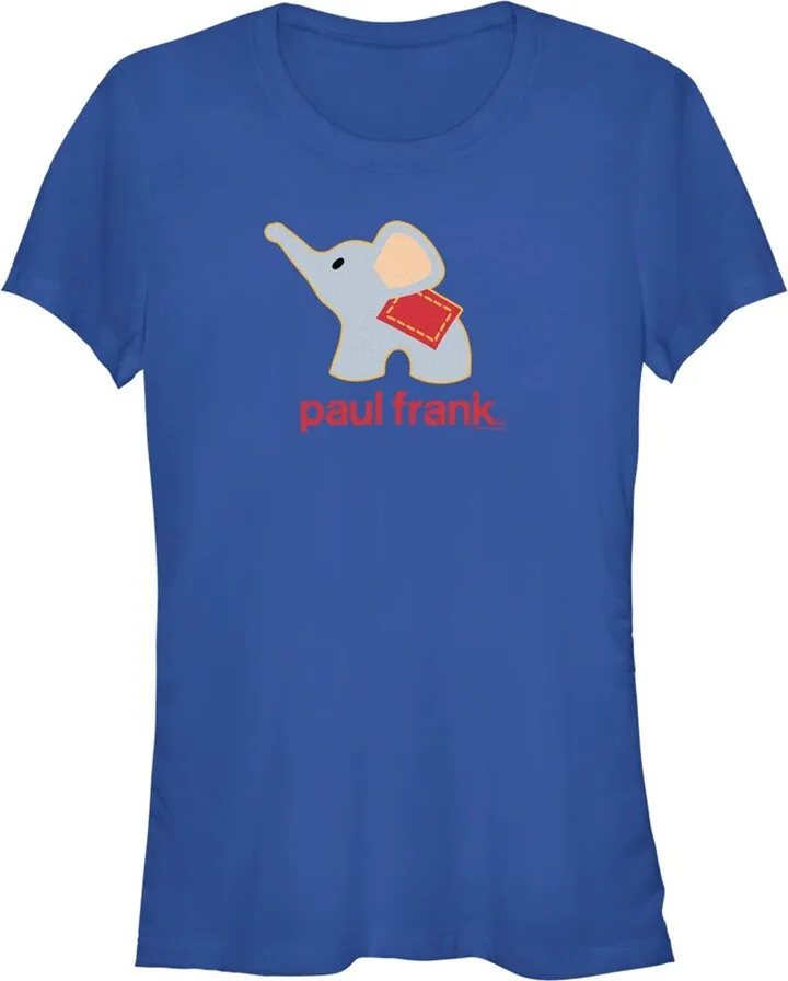 Junior's Paul Frank Ellie Logo T-Shirt - Royal Blue - X Large