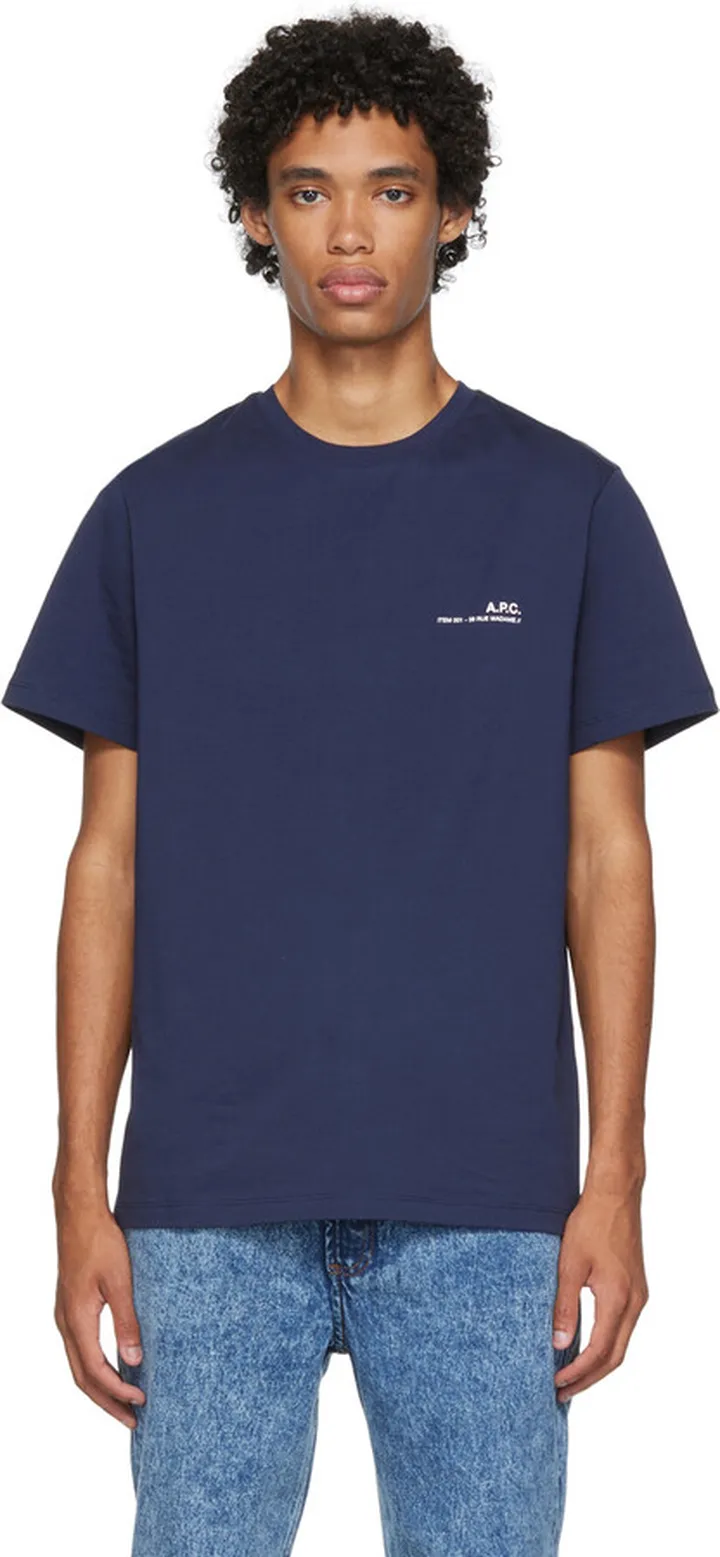 A.P.C. Navy Printed T-Shirt