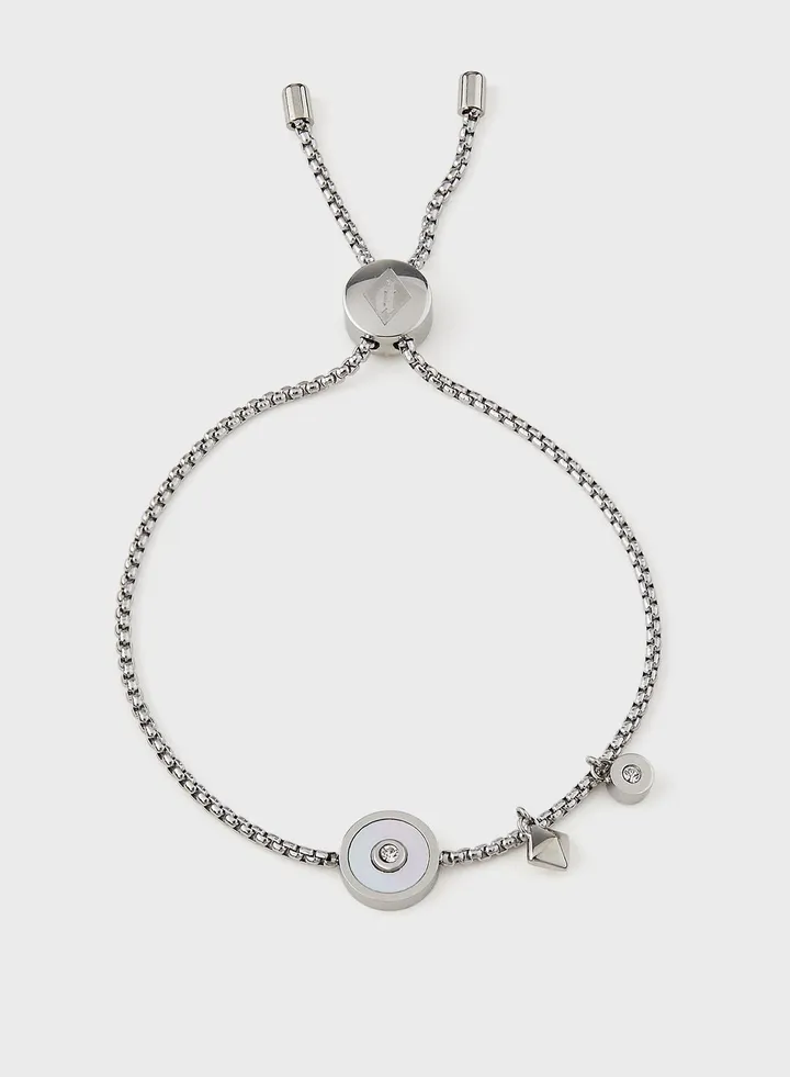 Bracelet With Mother Of Pearl Inlay & Crystal