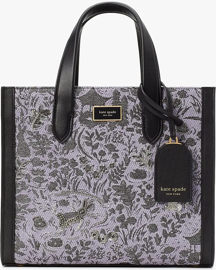 Kate Spade Manhattan Year Of The Rabbit Embellished Toile Jacquard Small Tote
