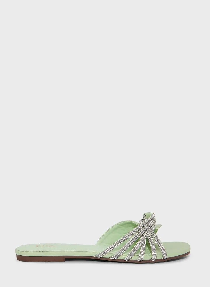 Jewelled Flat Sandals