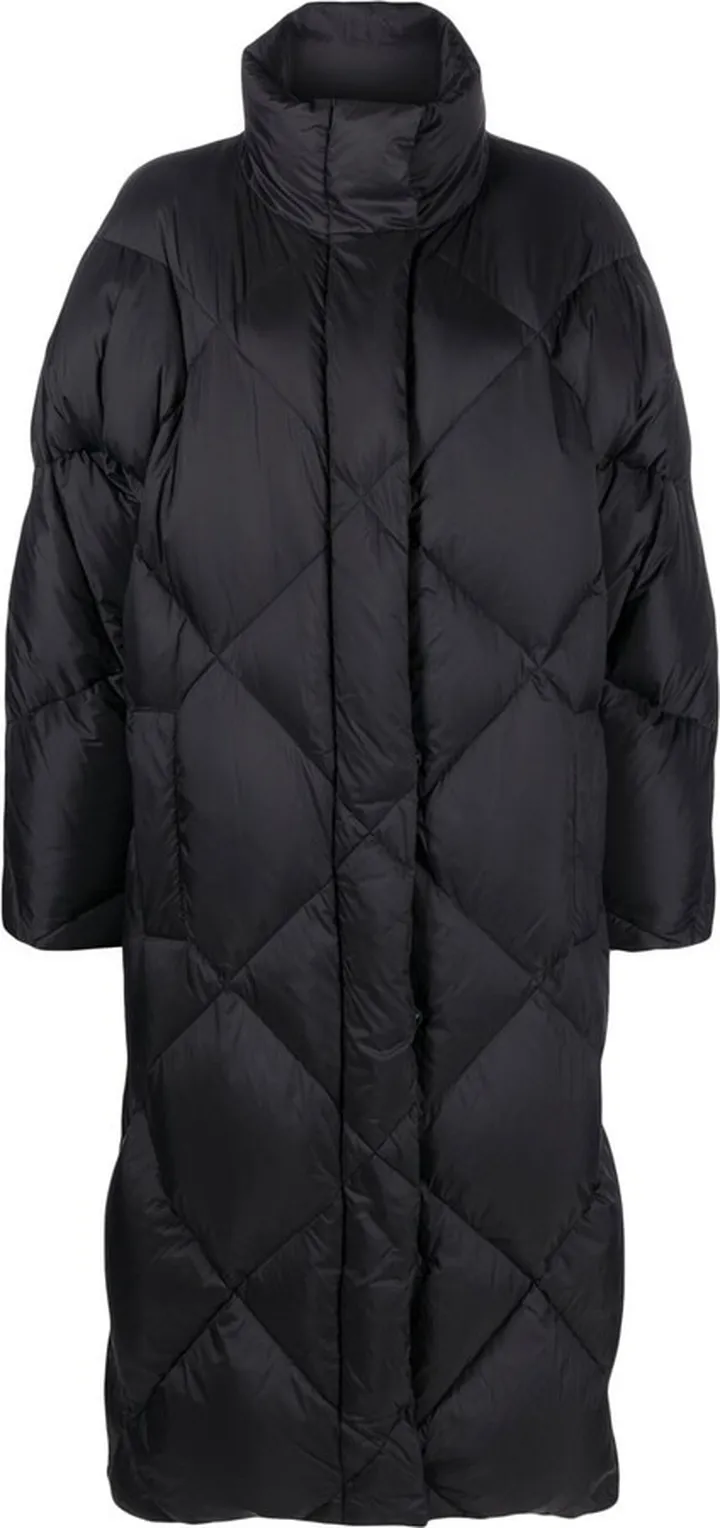 Diamond-Quilted Coat