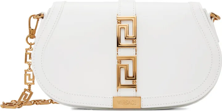 Versace White Greca Goddess Bag