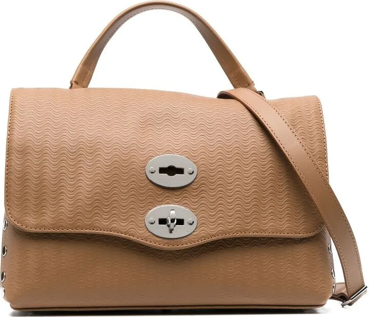 Stud-Detail Leather Tote Bag