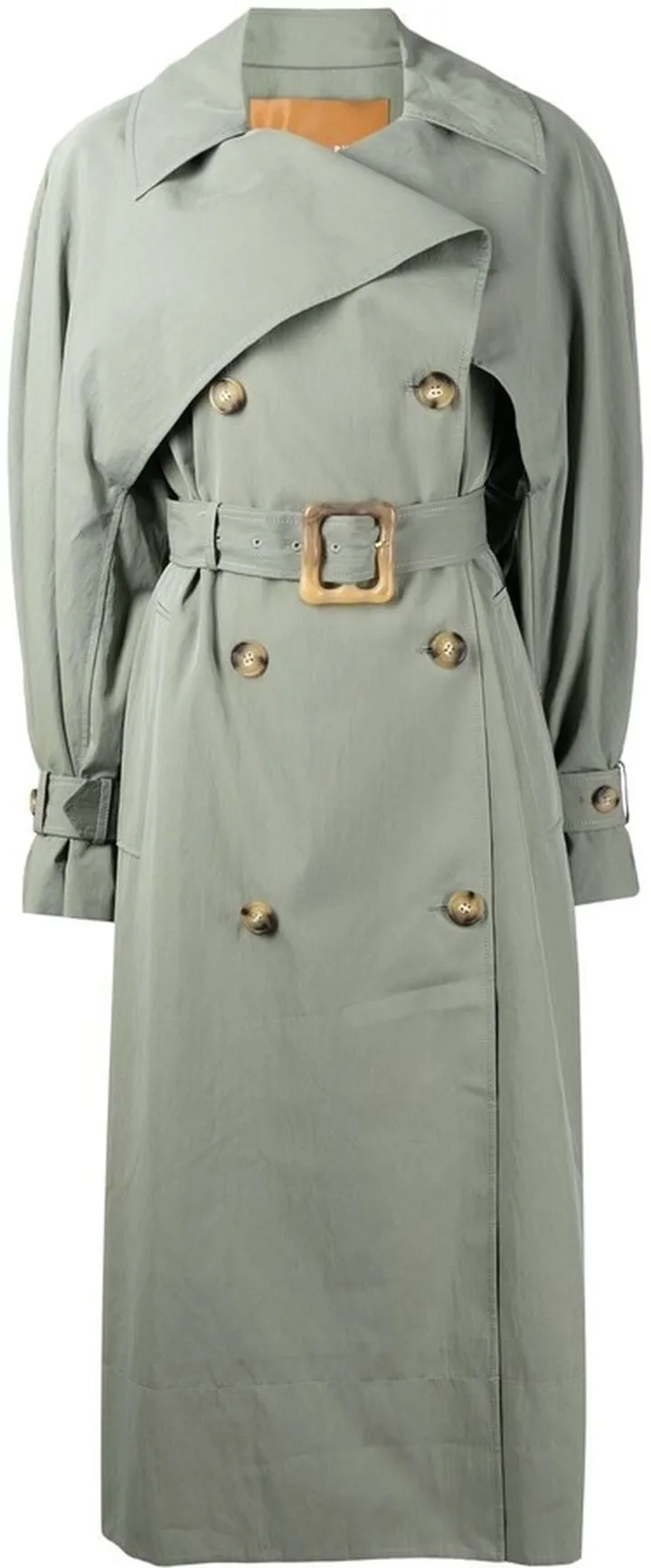 Double-Breasted Belted Trench Coat