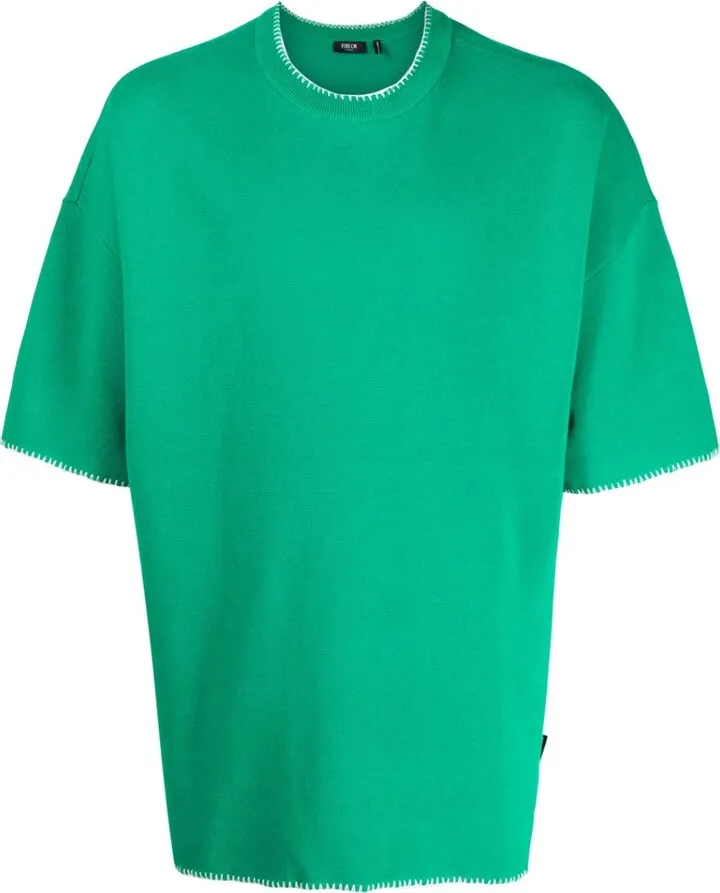 decorative stitching T-shirt