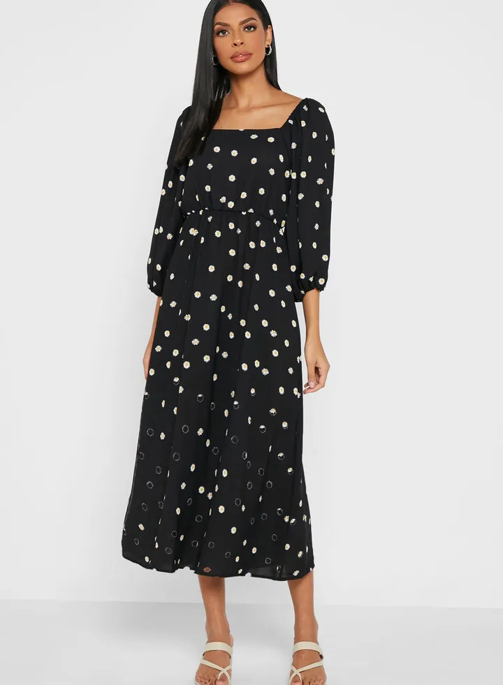 Ditsy Print Dress