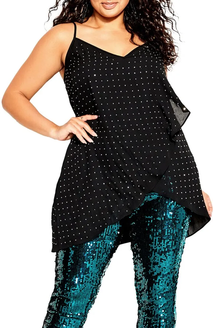 Embellished High-Low Camisole