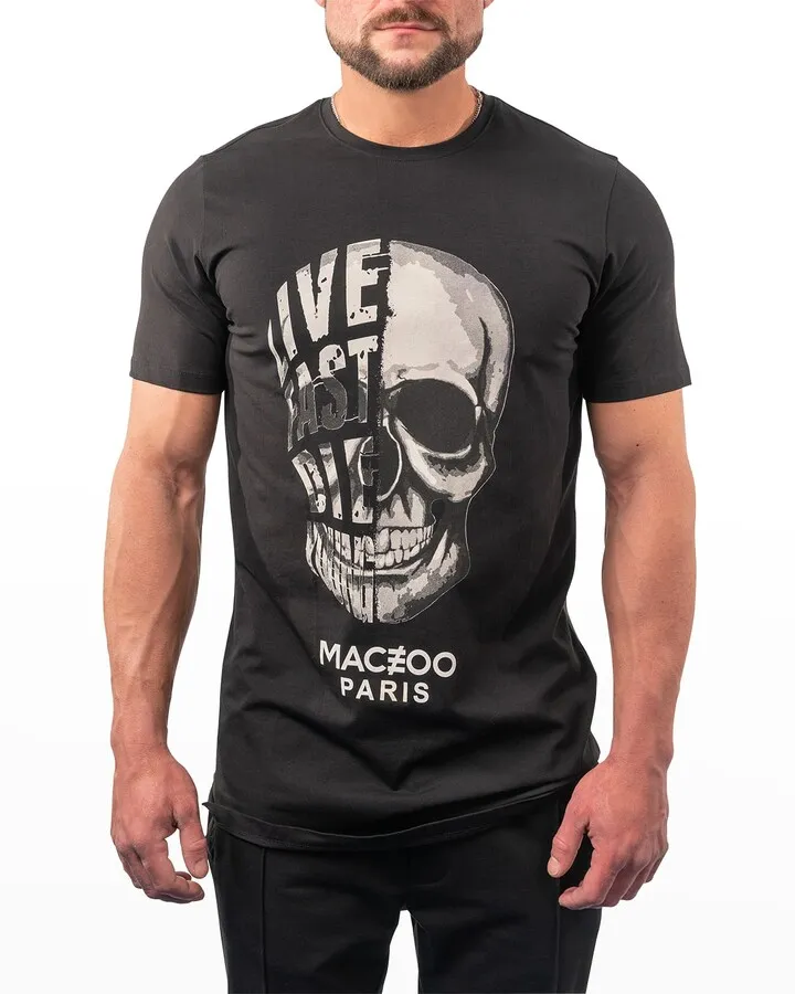 Men's Typographic Skull T-Shirt