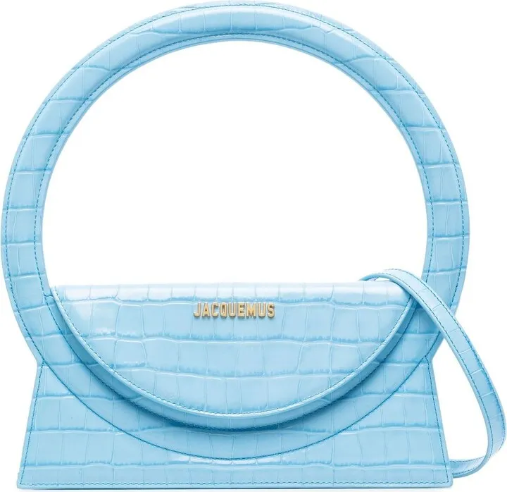 Blue Le Sac Rond Top Handle Bag