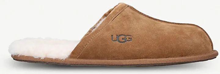 Ugg Mens Brown Scuff Sheepskin Slippers