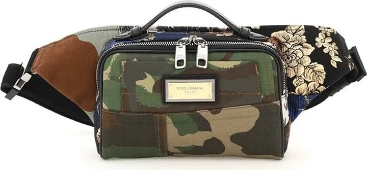 Dolce & Gabbana Camouflage Patchwork Belt Bag