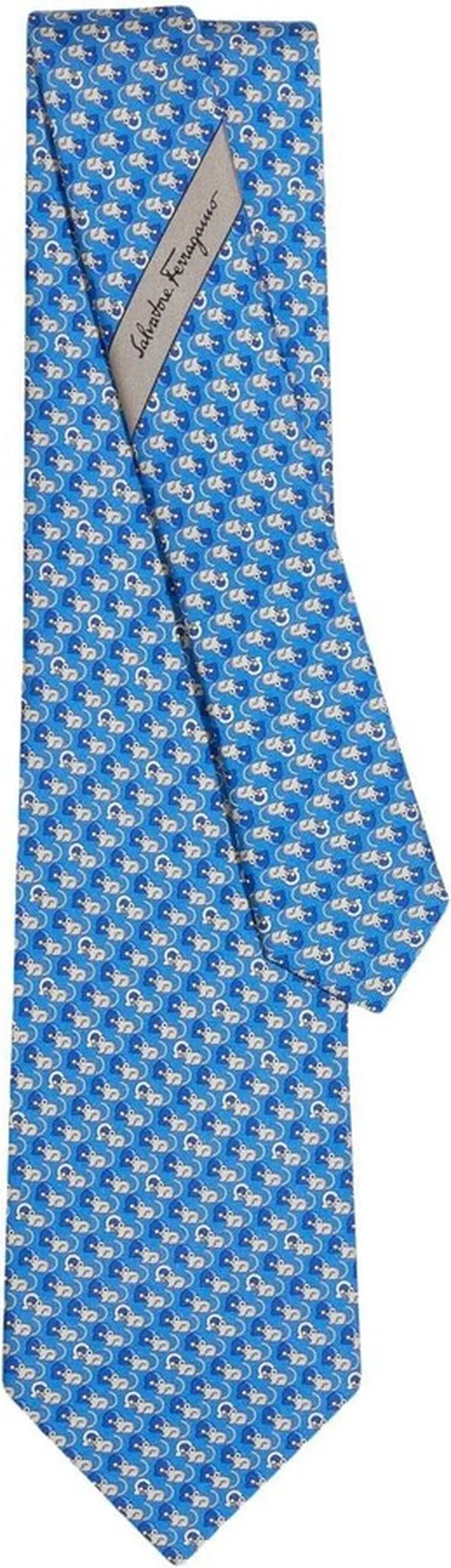 Mouse-print silk tie