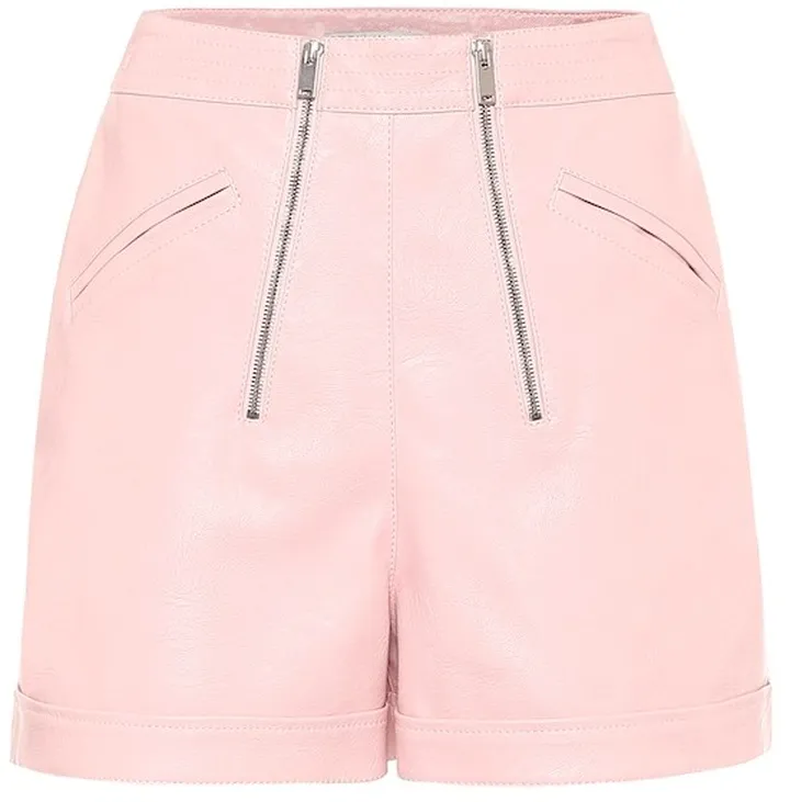 Faux leather shorts