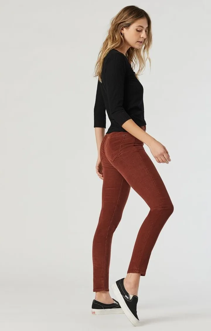 Tess Super Skinny In Brick Cord
