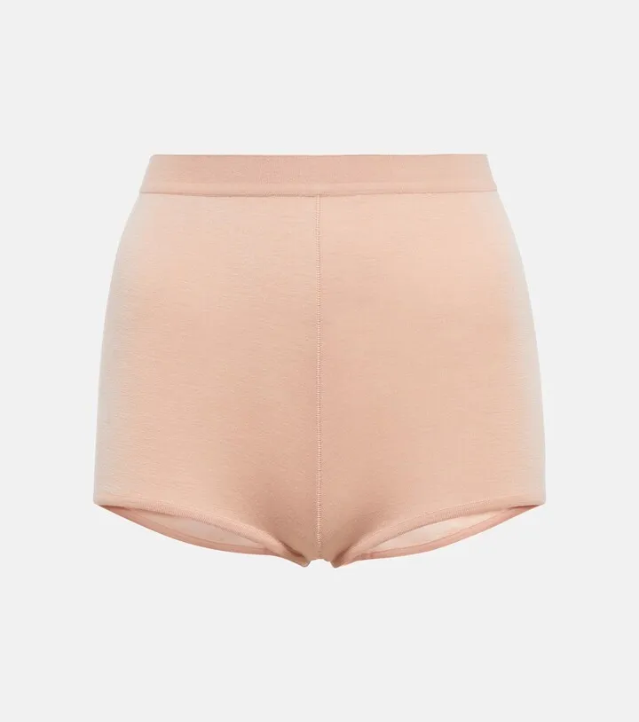 Cashmere and silk jersey shorts