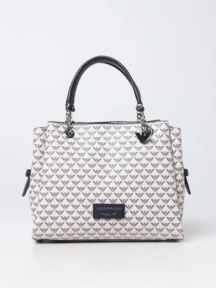 Emporio Armani handbag in logoed synthetic leather
