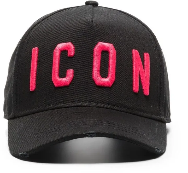 Icon-embroidered baseball cap