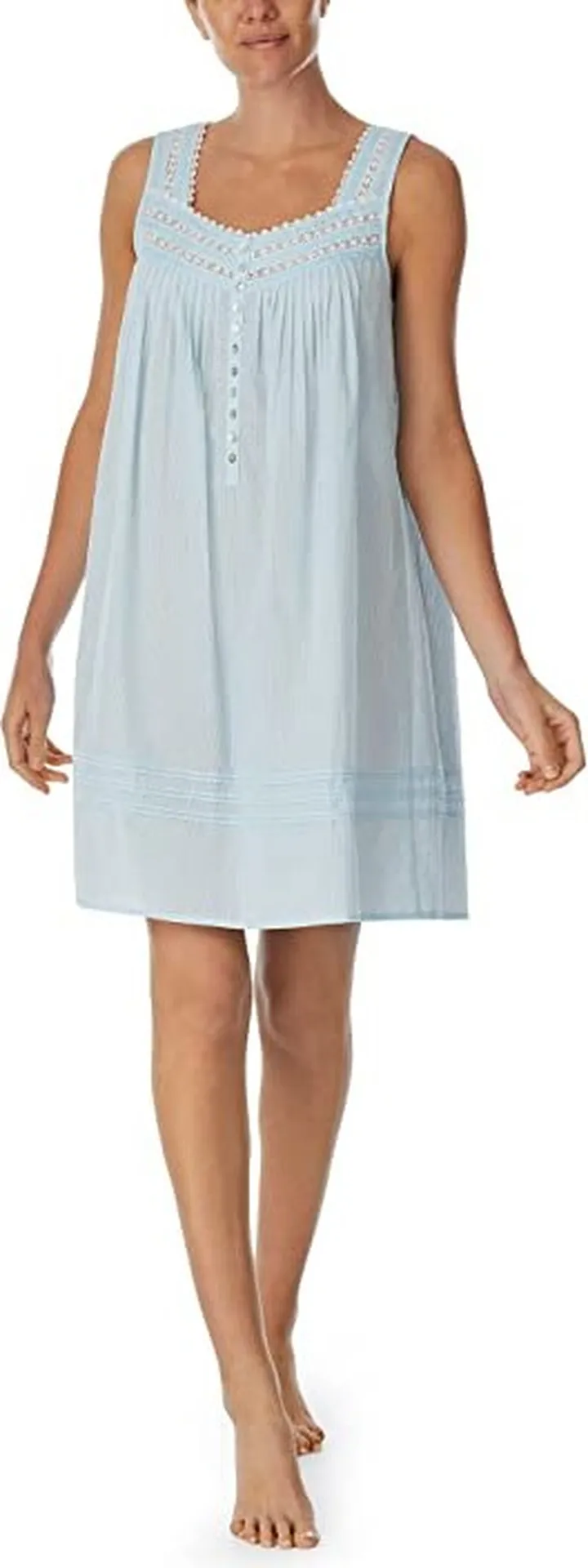 Eileen West Sleeveless Chemise (Blue) Women's Pajama