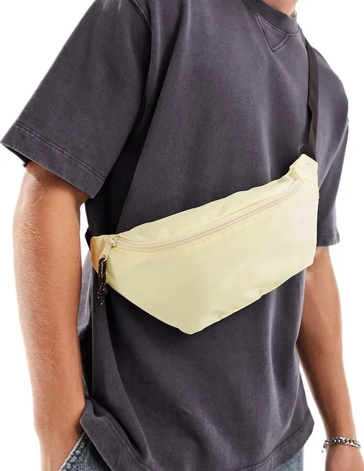 ASOS DESIGN fanny pack in ecru