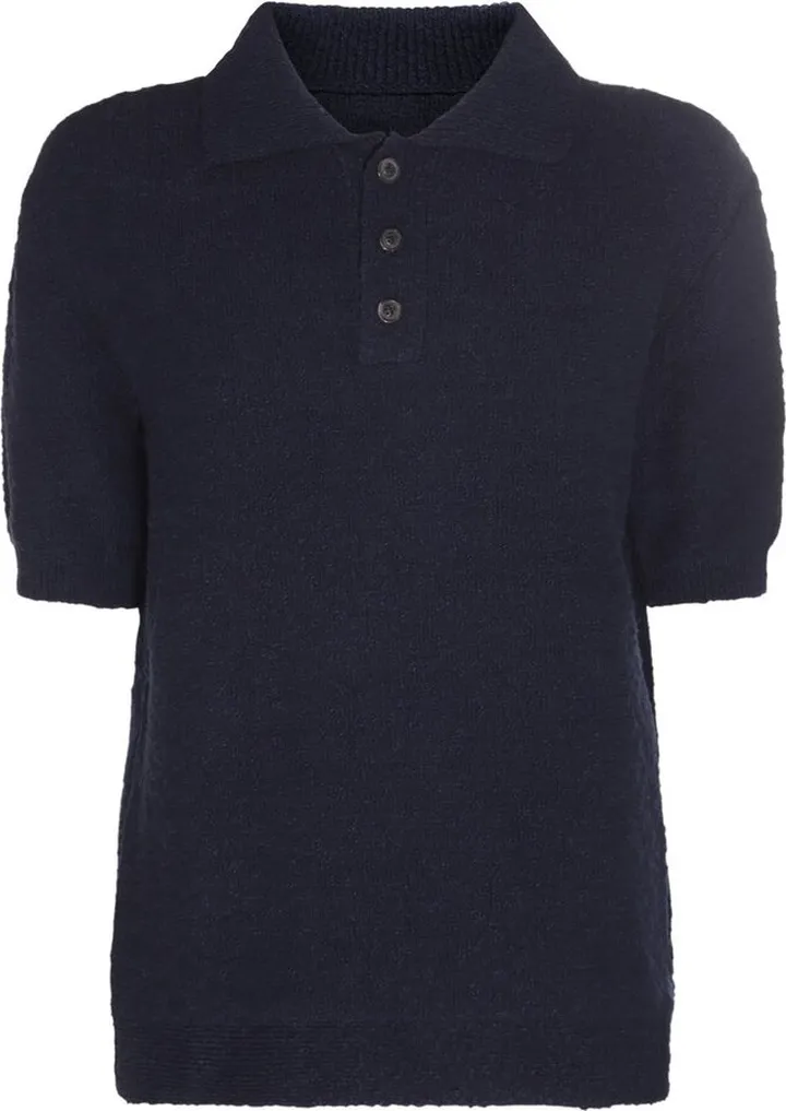 Maison Margiela Short-Sleeved Knitted Polo-Shirt