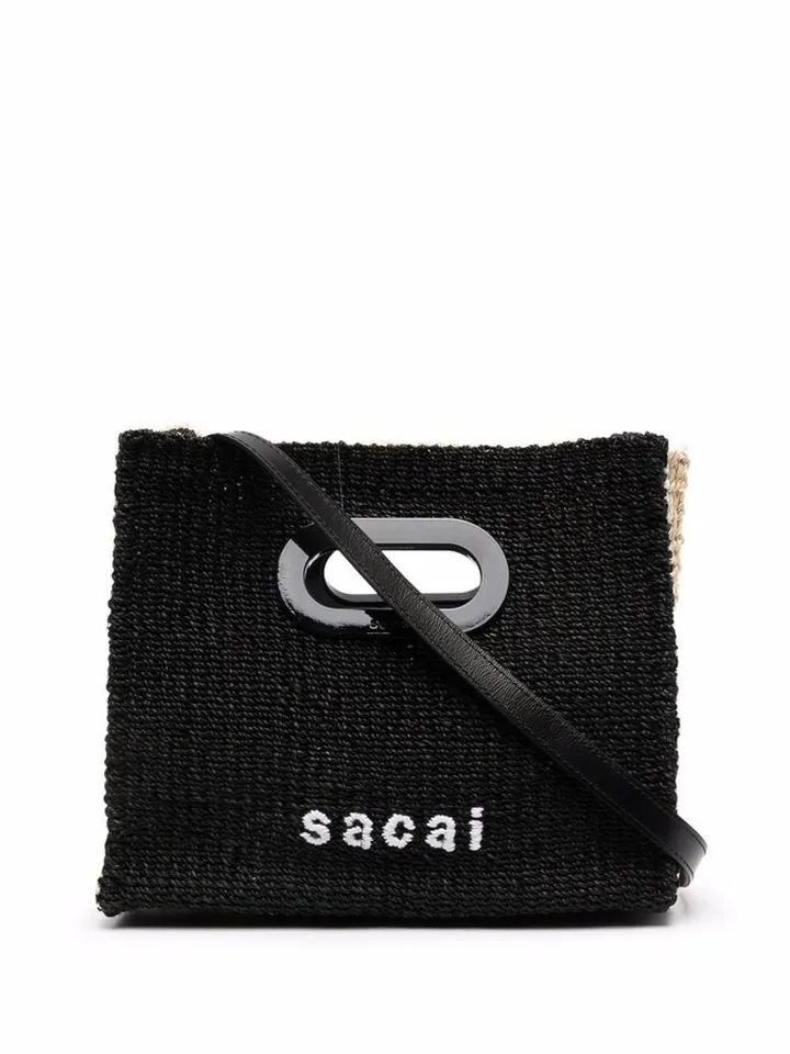 Logo-Embroidered Woven Shopper