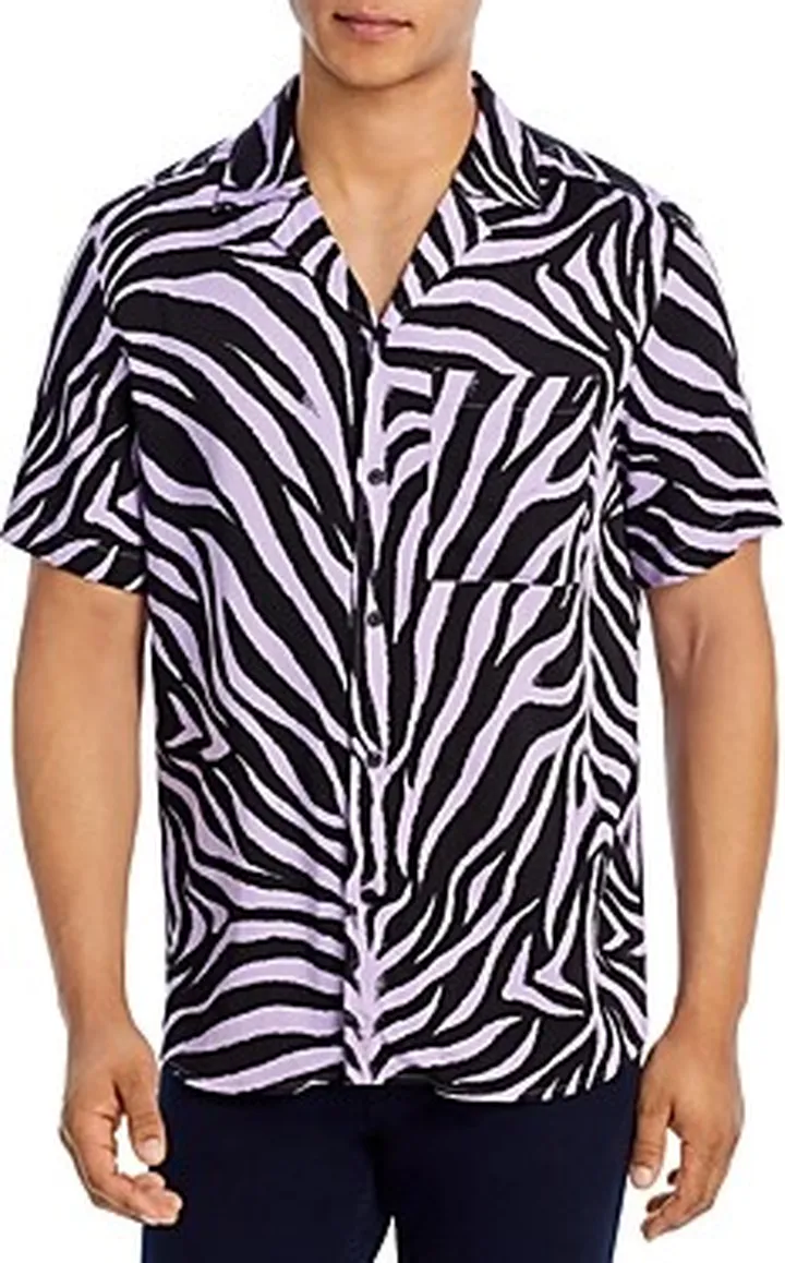 Hugo Ellino Zebra Print Regular Fit Shirt