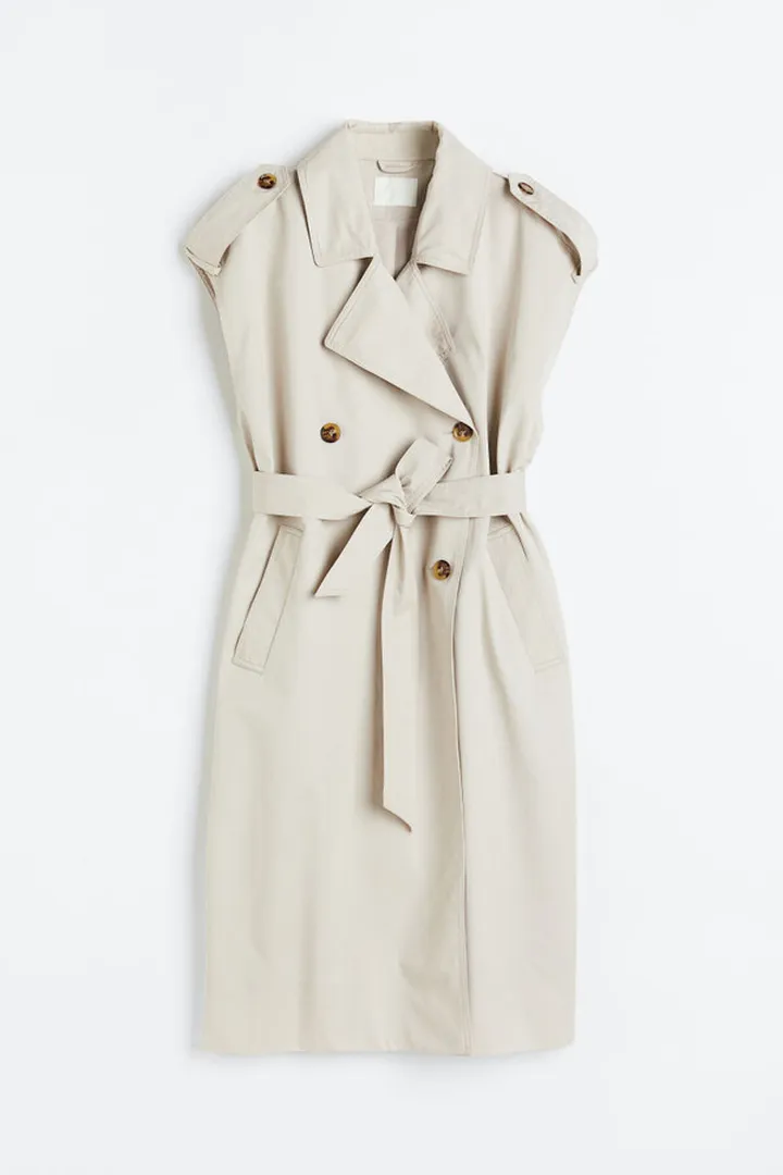 Sleeveless Trench Coat