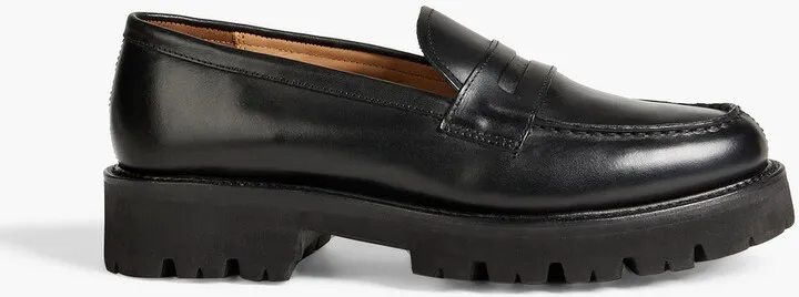 Philippa leather platform loafers