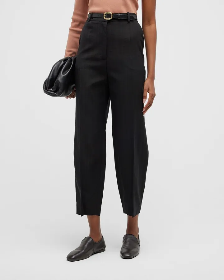 Tapered-Leg Ankle Suit Trousers