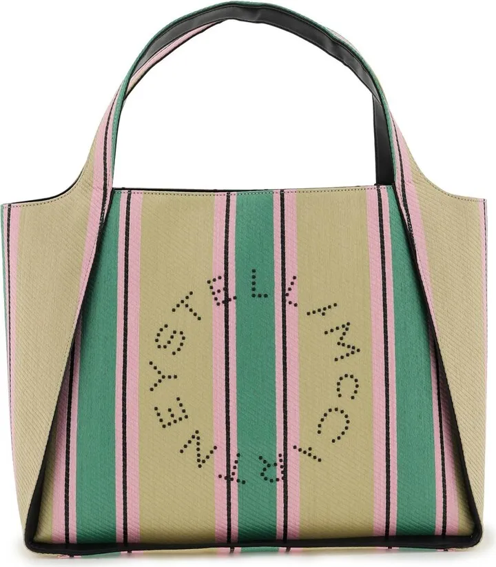 'stella Logo' Raffia Tote Bag