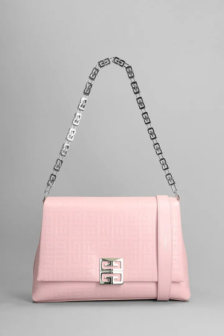 4g Soft Shoulder Bag In Rose-pink Leather