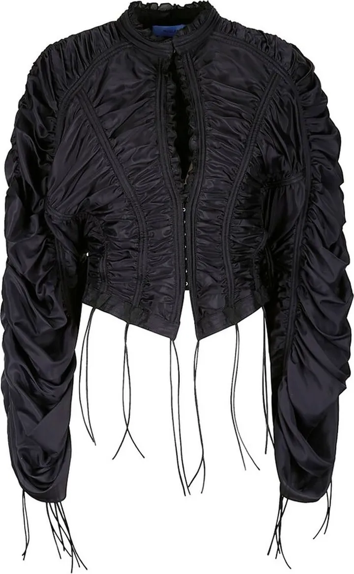 Mugler Ruched Detail Drawstring Jacket