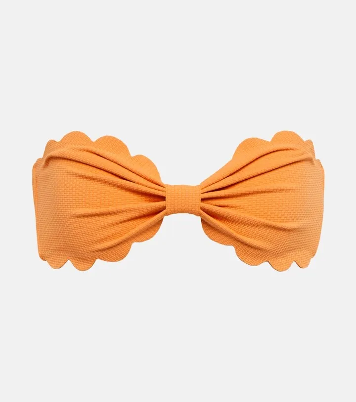 Strapless bow-tie bikini top